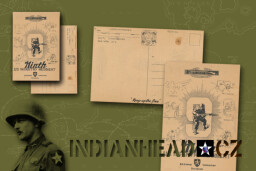 INDIANHEAD.CZ IM60009 US 2ID WWII POSTCARD NINTH INFANTRY REGIMENT